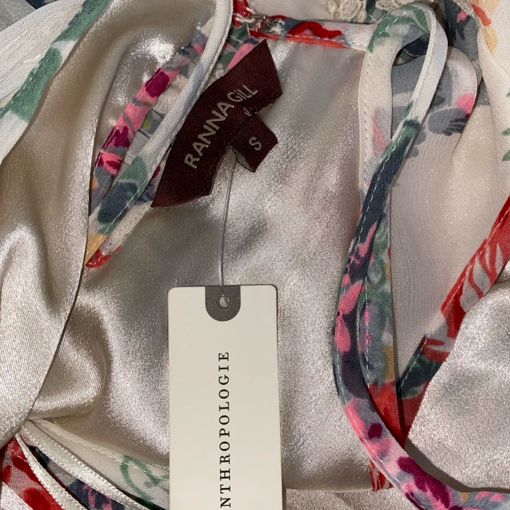Ranna Gill Anthropologie Dress Floral Small NWT - Picture 4 of 13